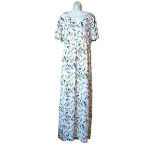 MELA LONDON WOMEN'S SIZE 14 SHORT FLUTTER SLEEVE MAXI DRESS NEW